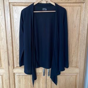 Eddie Bauer Black Waterfall Lightweight Cardigan size small
